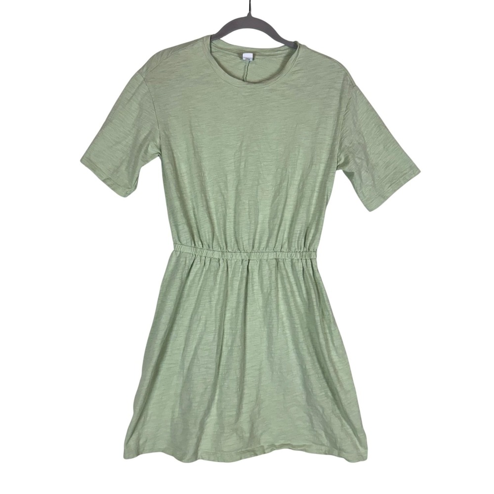 Old Navy Dress Womens S Green Short Sleeve T-Shirt Elastic Waist Casual Jersey